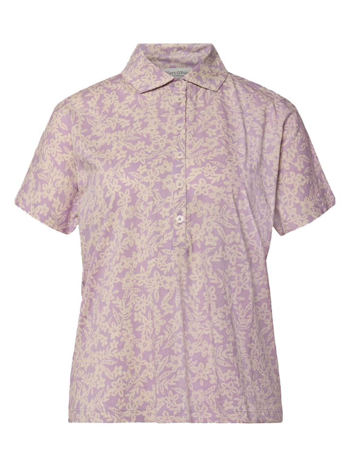 Blouse lila/beige