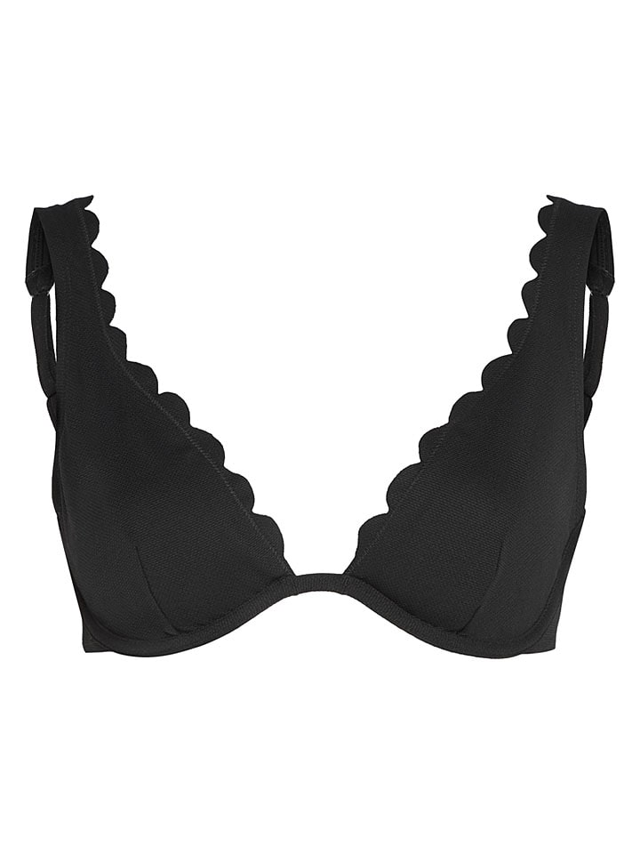 Biustonosz bikini "Scallop" w kolorze czarnym