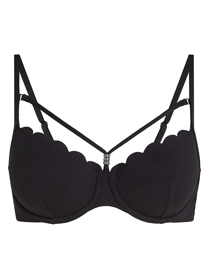 Biustonosz bikini "Scallop" w kolorze czarnym