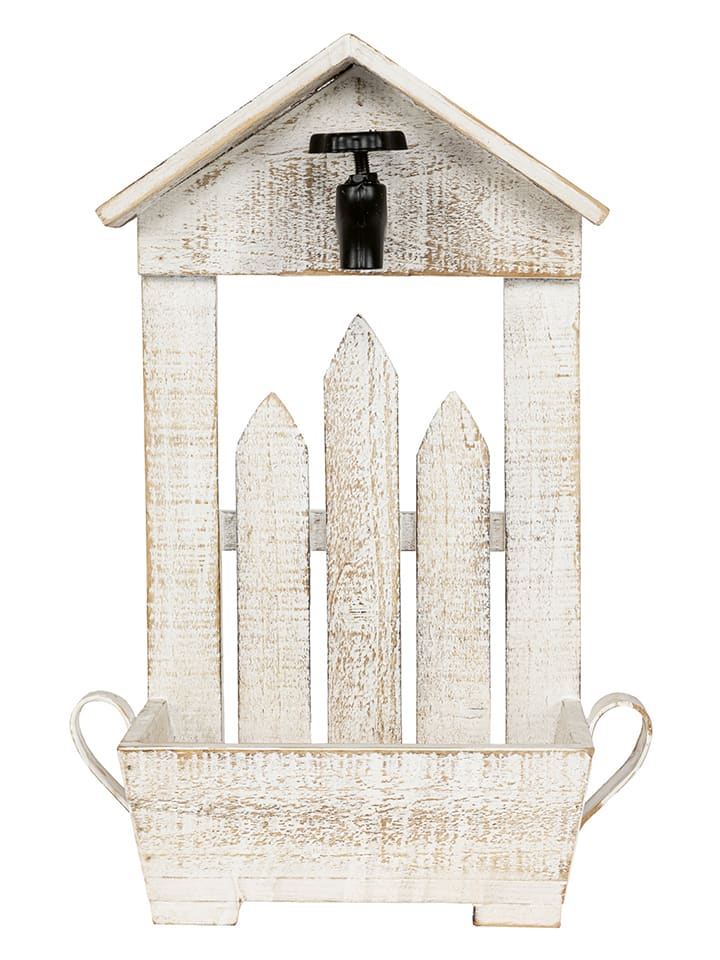 Pflanzgefäß-Übertopf in Creme - (B)26 x (H)43 x (T)14 cm