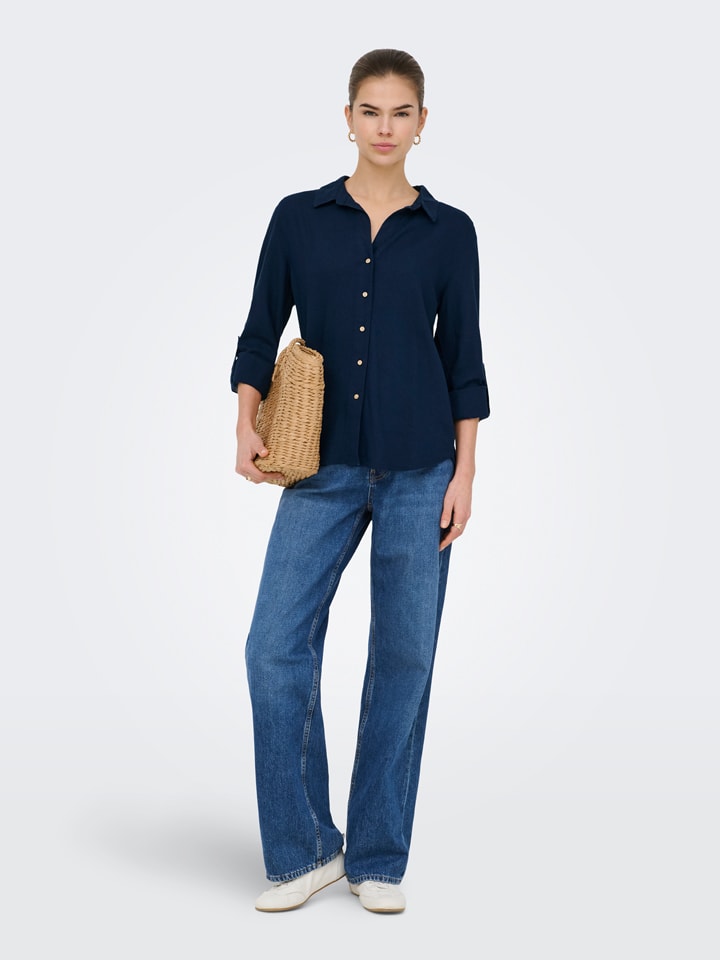 Bluse in Dunkelblau