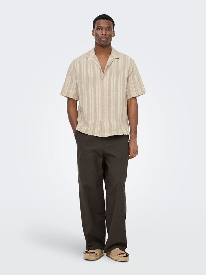 Koszula "Onswalker" - Relaxed fit - w kolorze beżowym