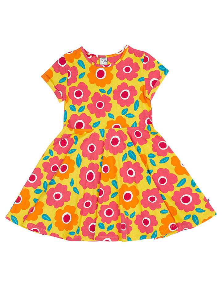 Jurk "Spring" geel/meerkleurig
