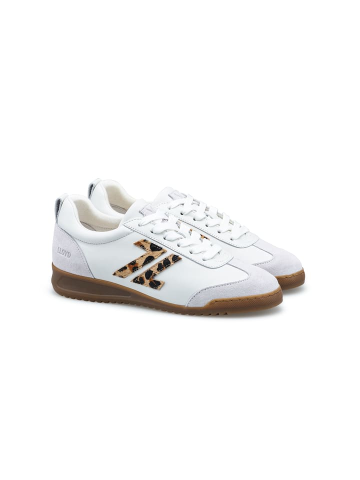 Skórzane sneakersy w kolorze białym