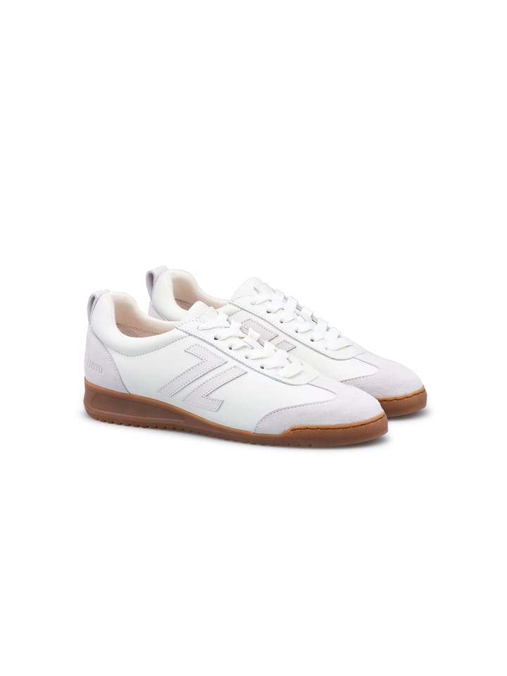 Skórzane sneakersy w kolorze białym