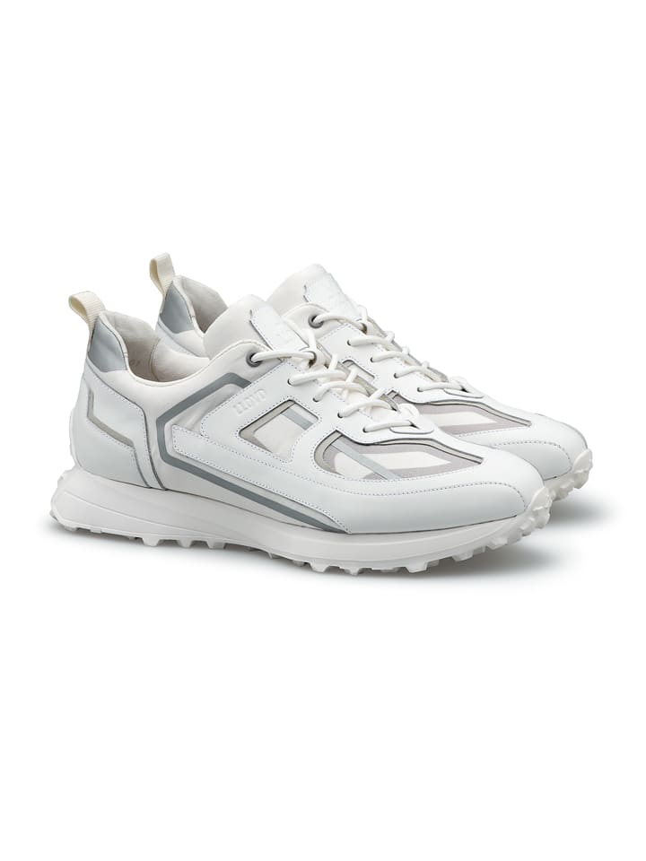 Skórzane sneakersy w kolorze białym