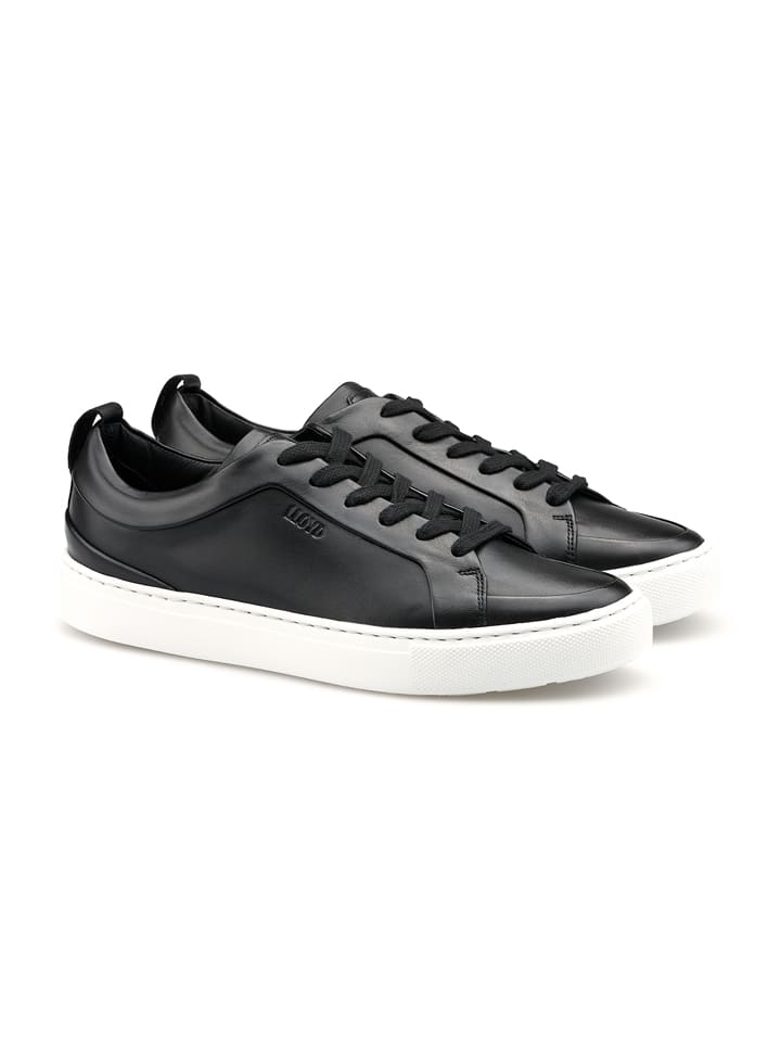 Skórzane sneakersy w kolorze czarnym