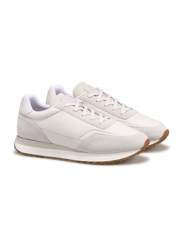 Leren sneakers crème/wit