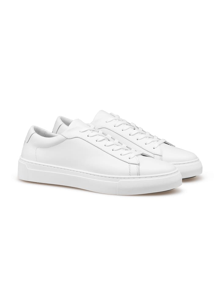 Leder-Sneakers in Weiß