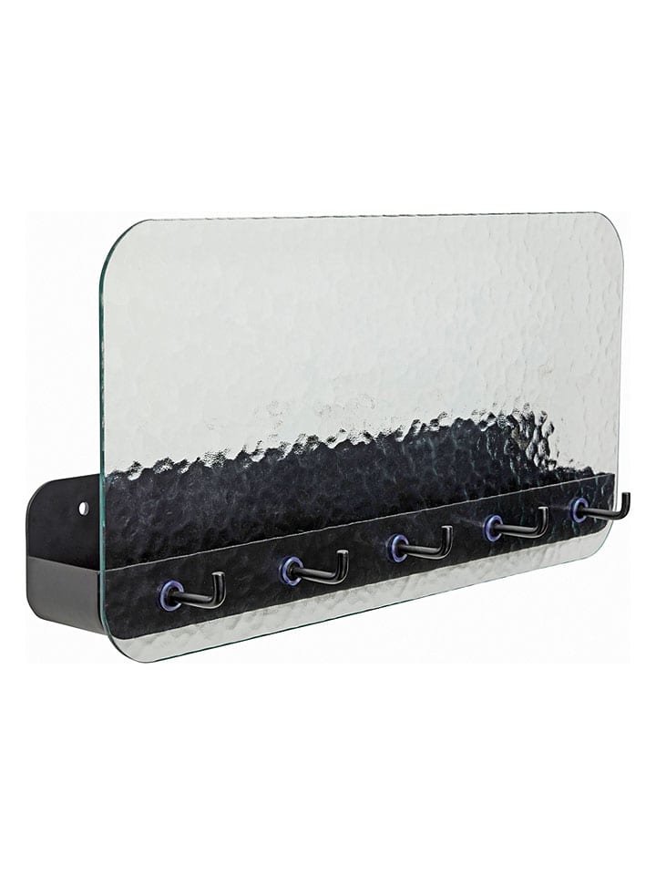Wandkast "Shack" zwart - (B)60 x (H)30 x (D)13 cm