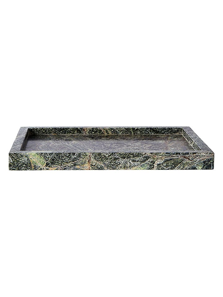 Tablett "Vita" in Dunkelgrün - (B)30 x (H)2,8 x (T)20 cm