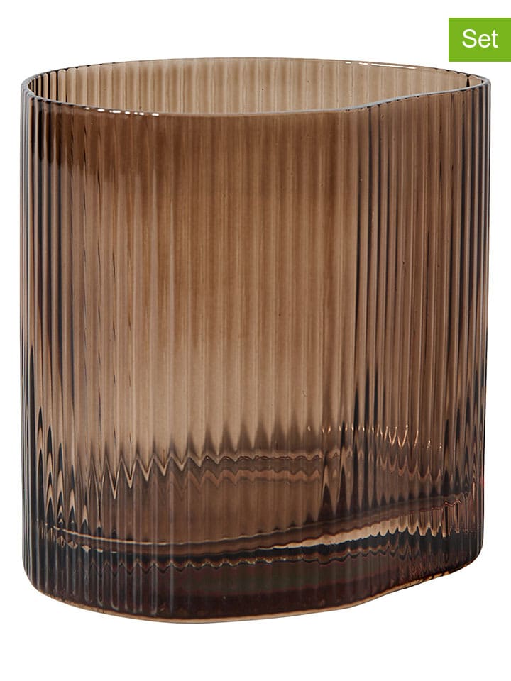 Szklanki (6 szt.) "Ripe" w kolorze brązowym - 390 ml