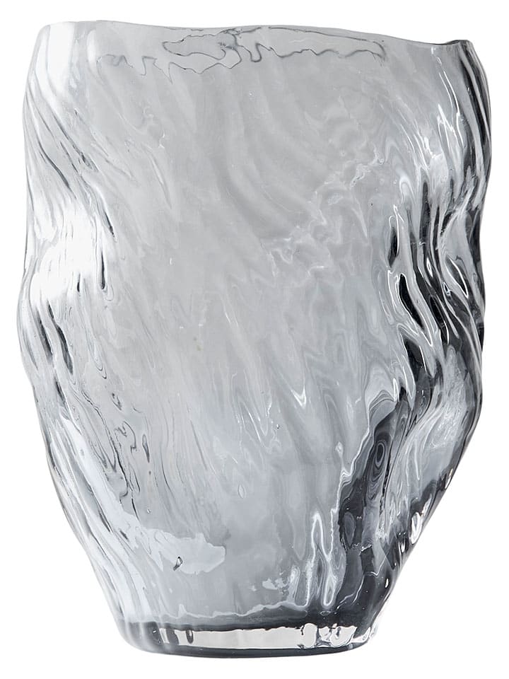 Vase "Mud" in Grau - (H)25 x Ø 16 cm
