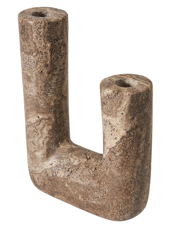 Kerzenhalter "Minerva" in Braun - (B)14,5 x (H)20 cm