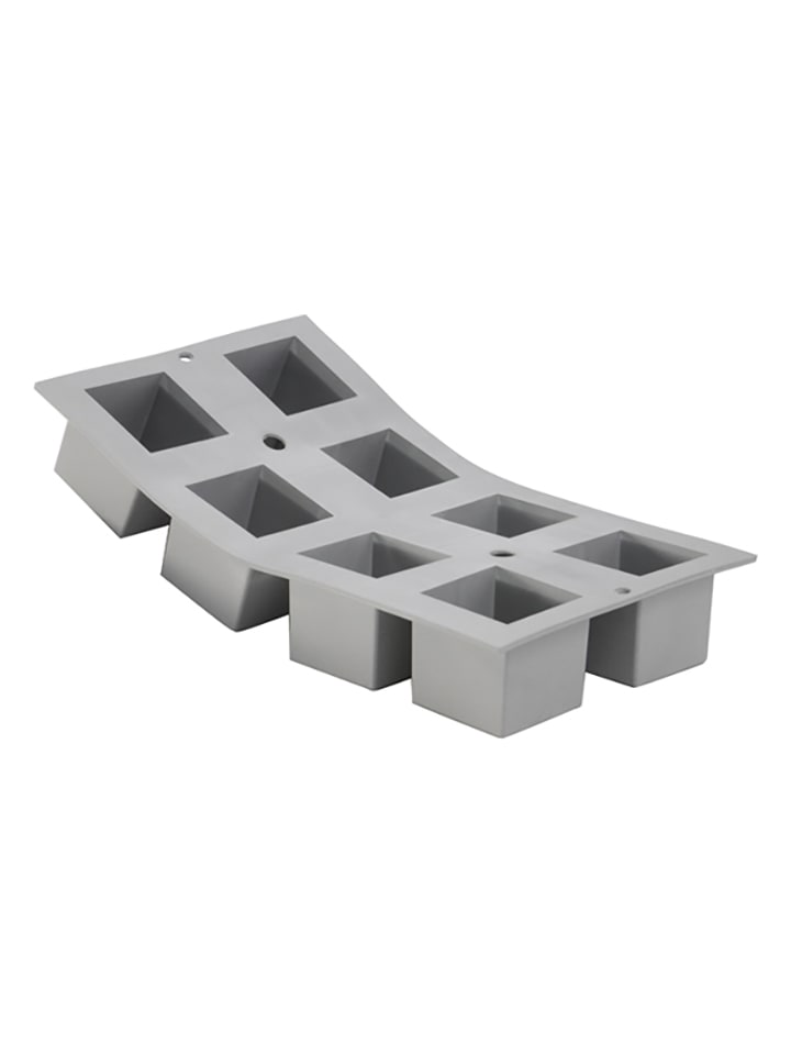Würfel-Silikonform ''Elastomoule'' in Grau - (L)30 x (B)17,6 cm