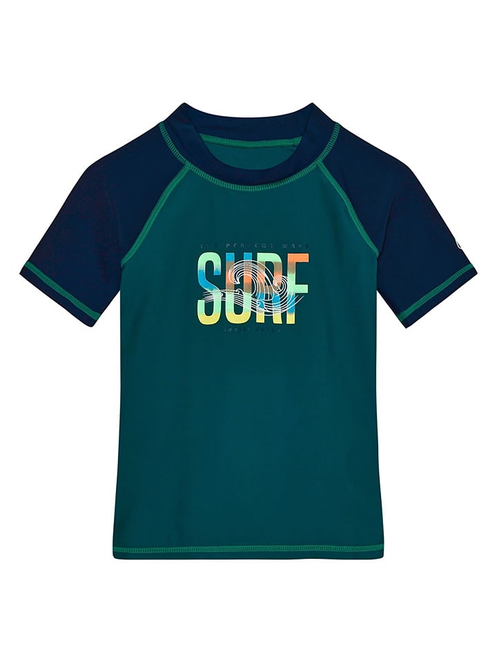 BAdeshirt in Petrol/ Blau
