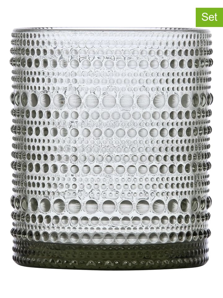 6er-Set: Wassergläser "Jupiter" in Grau - 300 ml