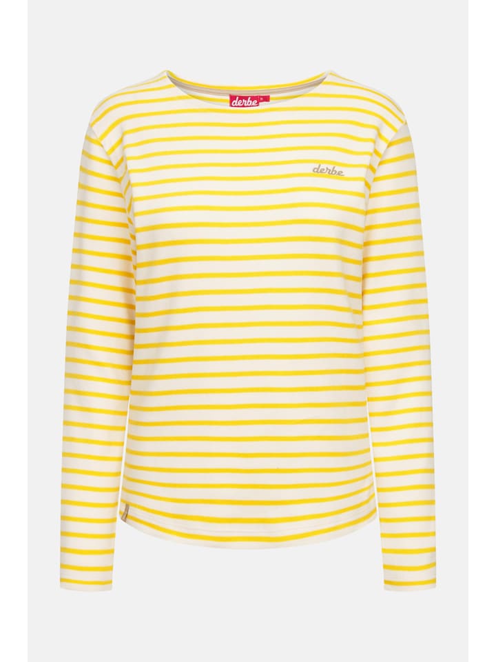 Longsleeve in Gelb/ Weiß