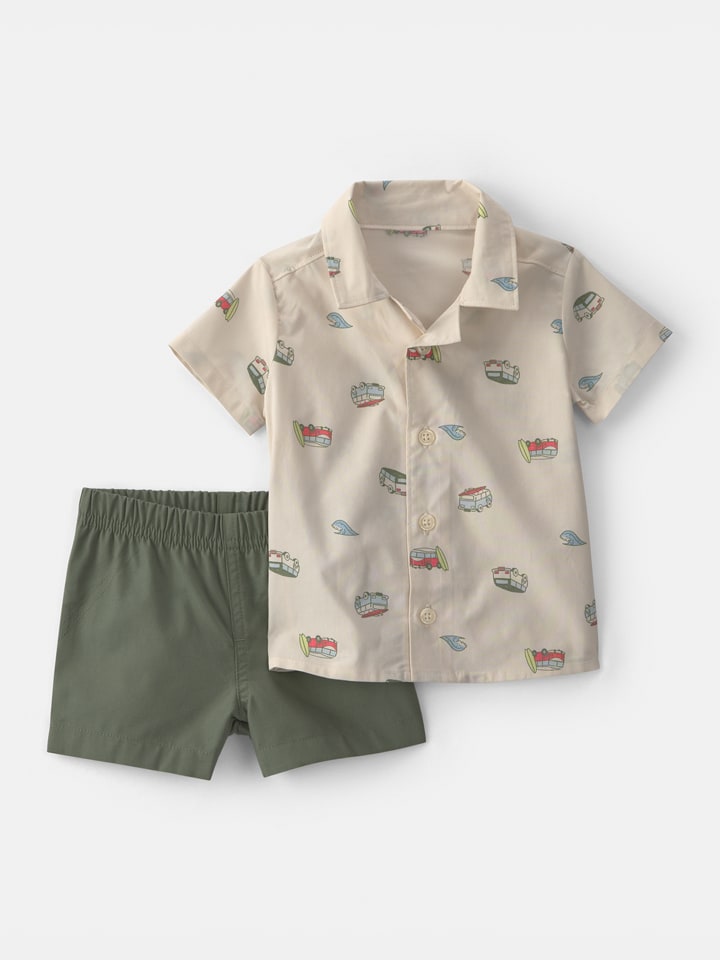 2-delige outfit beige/kaki