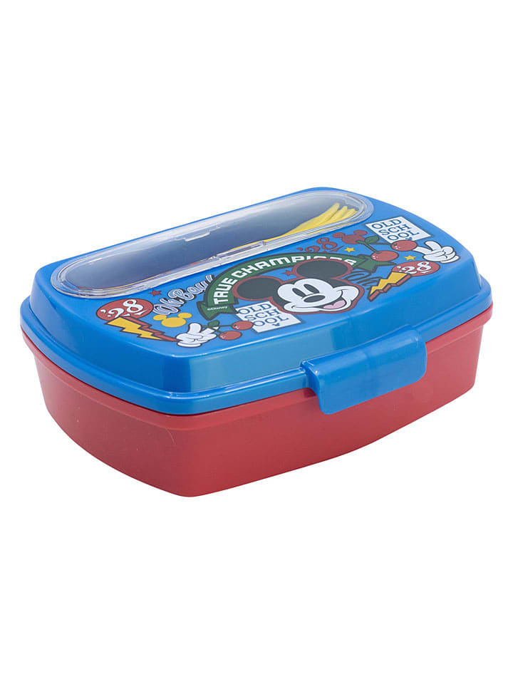 Lunchbox "Mickey" in Blau/ Rot
