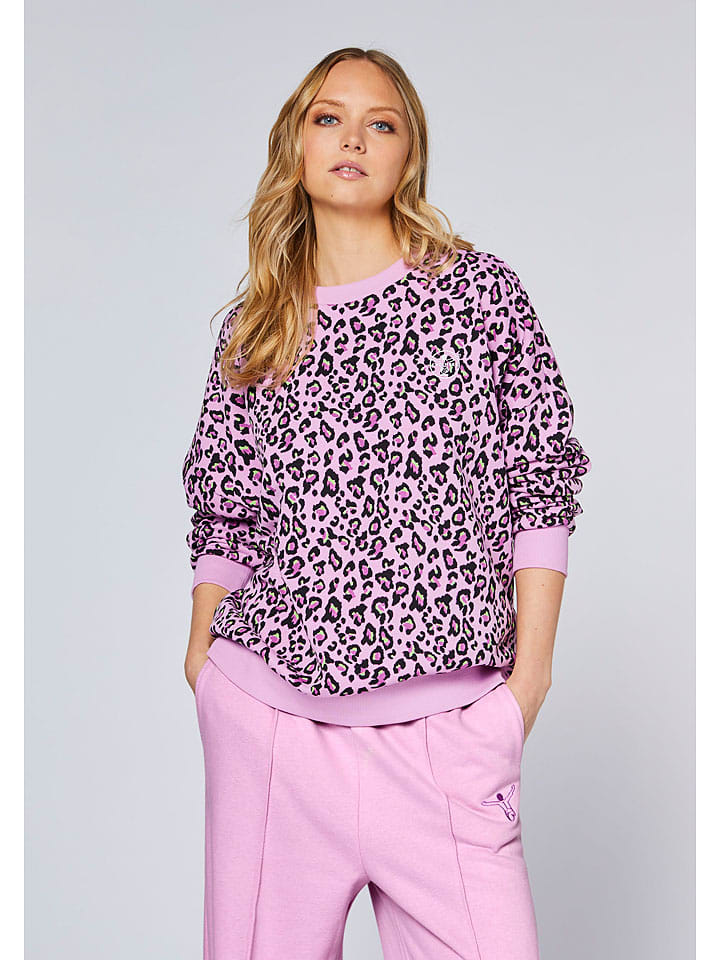 Sweatshirt lichtroze/zwart