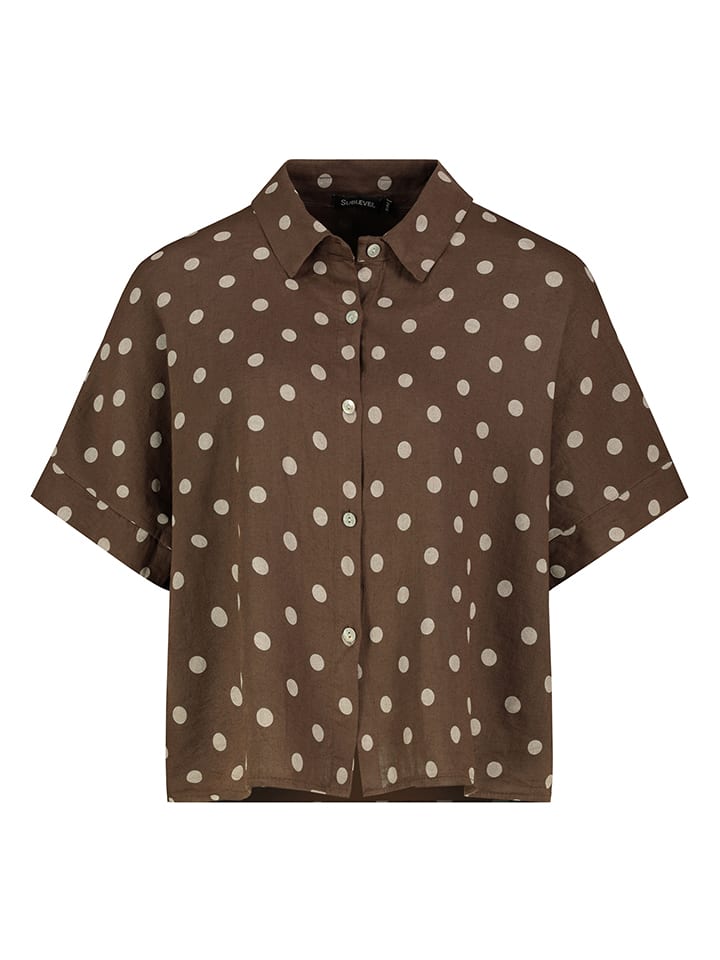 Bluzka w kolorze brązowo-kremowym