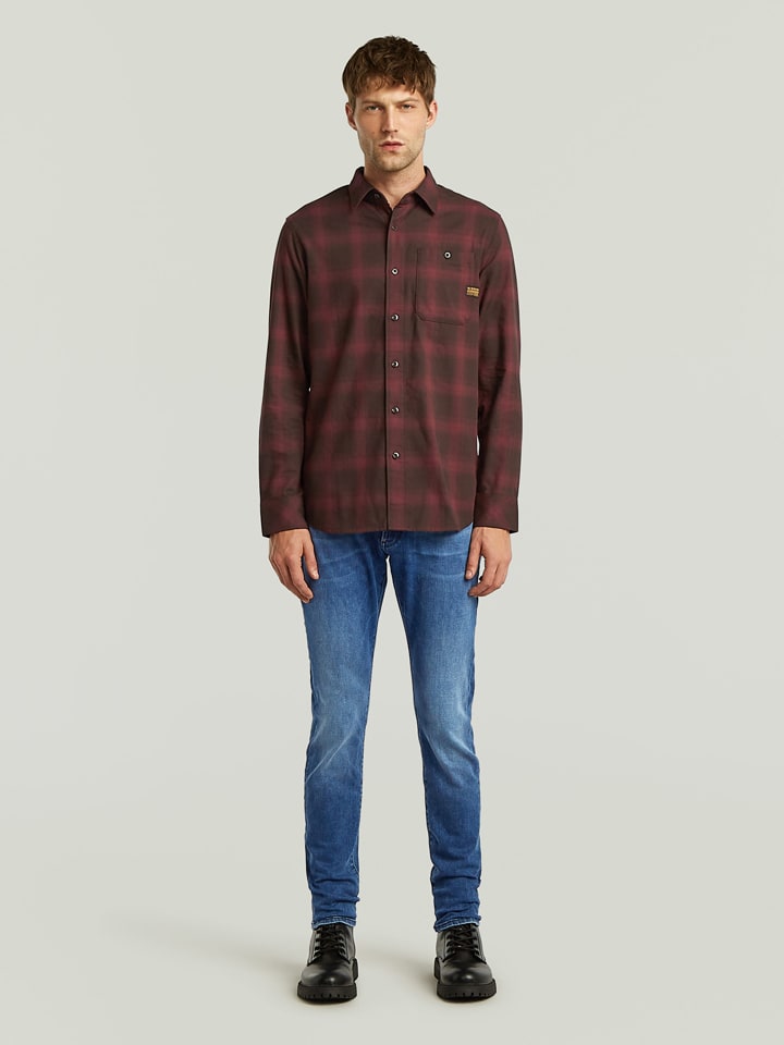 Koszula "Bristum 2.0" - Slim fit - w kolorze bordowym