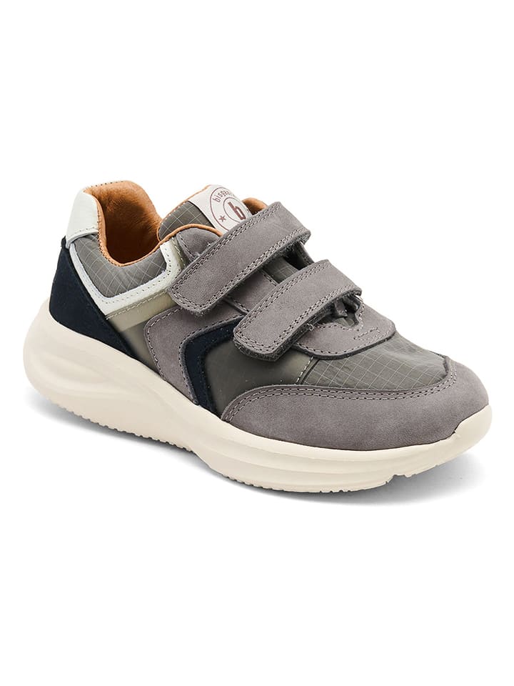 Leder-Sneakers "Yuki" in Grau