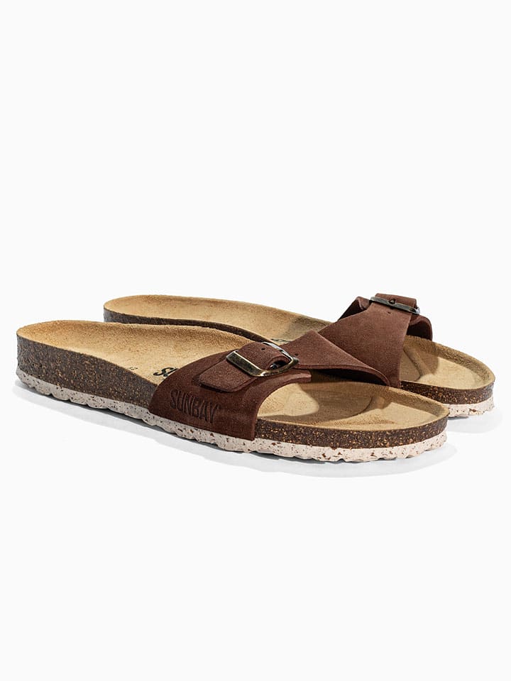 Leder-Pantoletten "Jasmin" in Braun