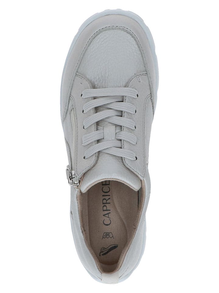 Leren sneakers beige