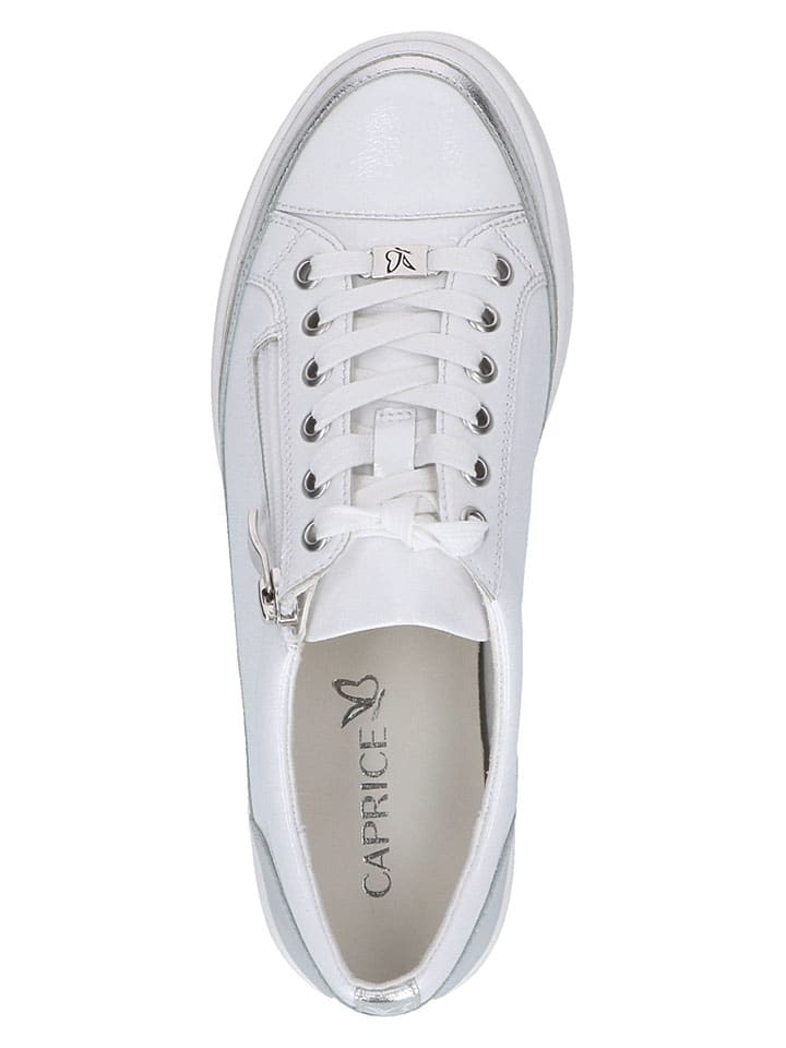 Leder-Sneakers in Weiß