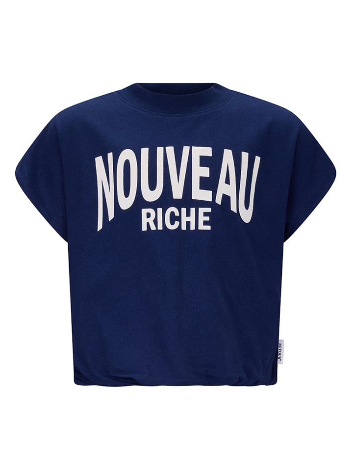 Shirt "Rosette" donkerblauw