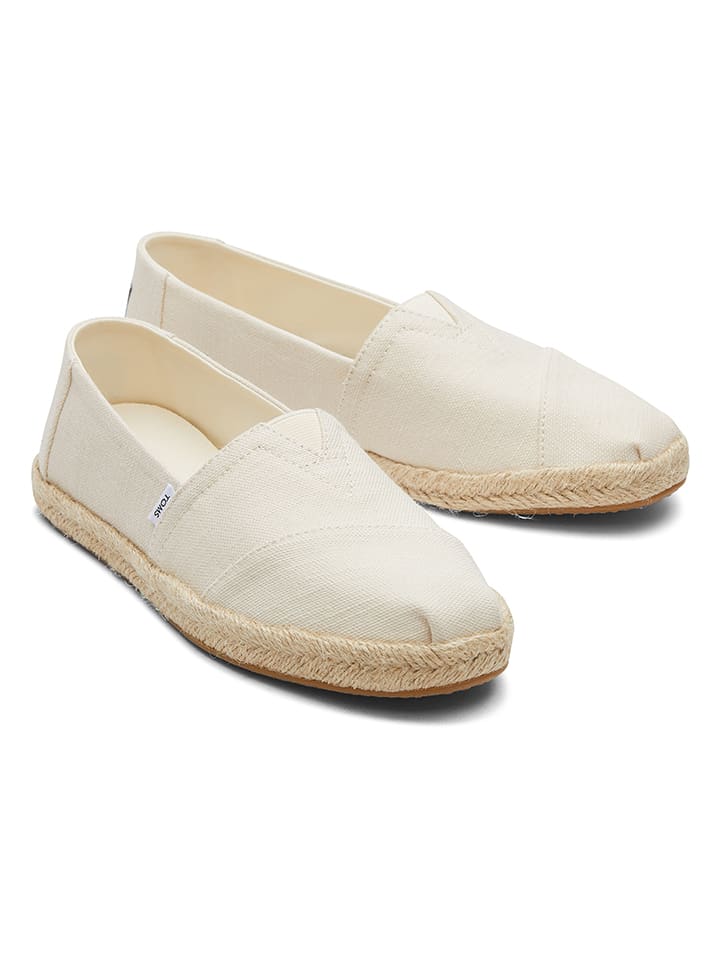 Espadryle w kolorze kremowym