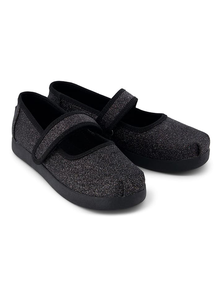 Spangenballerinas in Schwarz