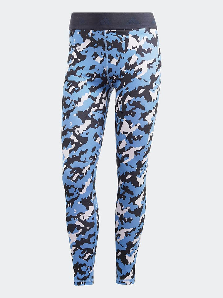 Trainingsleggings "Techfit Camo 7/8" in Hellblau