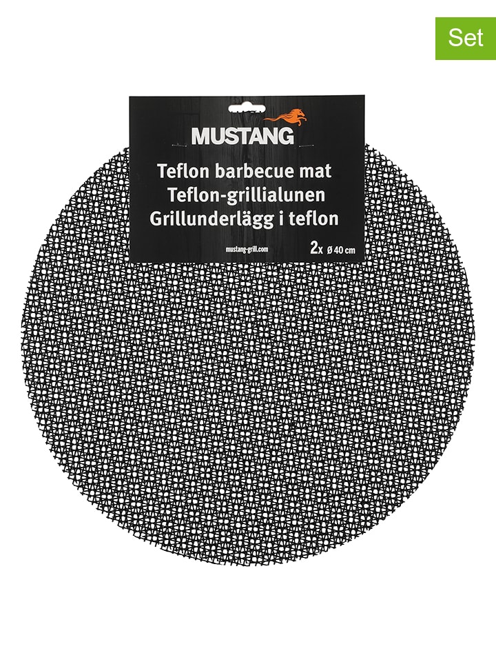2er-Set: Grillgitter in Grau - Ø 40 cm