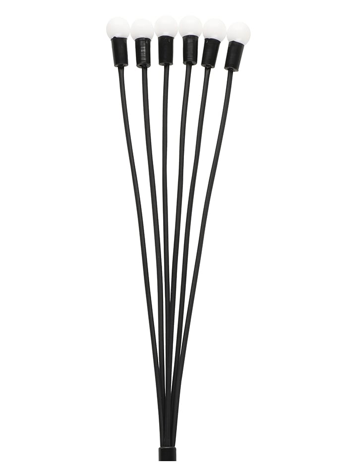 Solarna lampa ogrodowa w kolorze czarnym na trzonku - wys. 39 cm