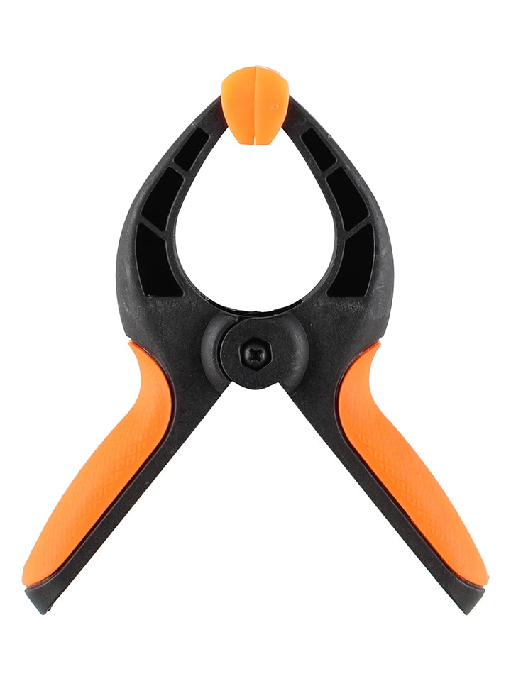 Zacisk sprężynowy w kolorze pomarańczowo-czarnym - wys. 17 cm