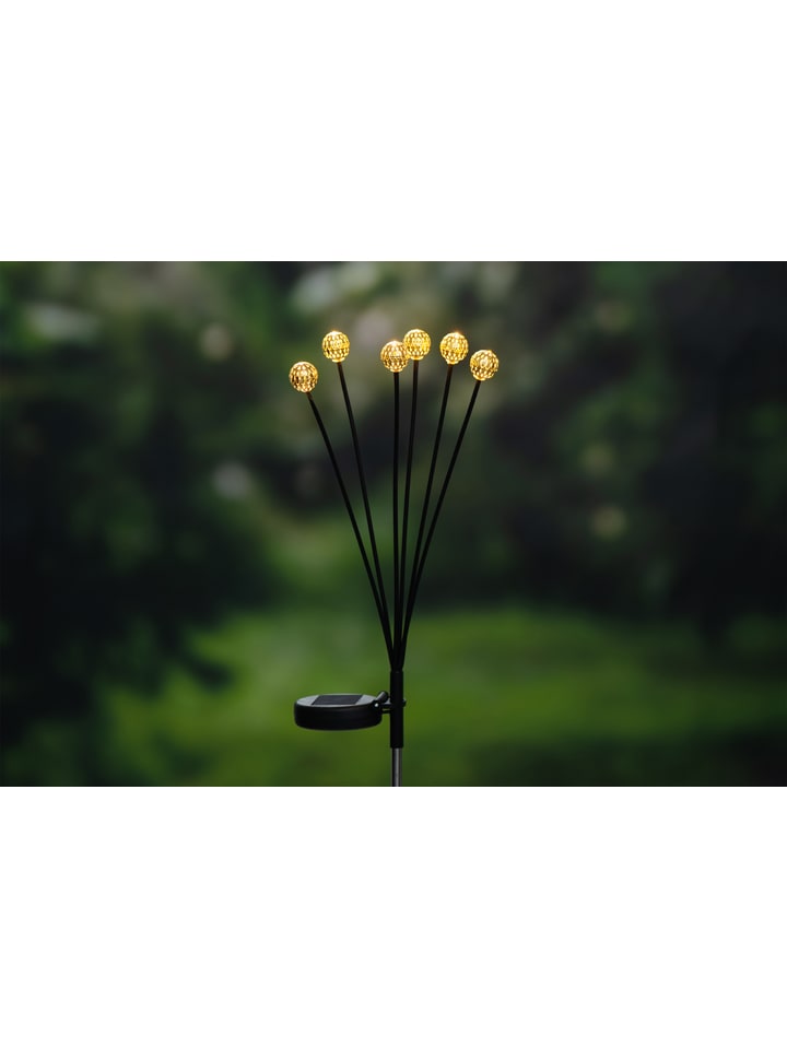 Solarna lampa ogrodowa w kolorze złotym na trzonku - wys. 72 cm