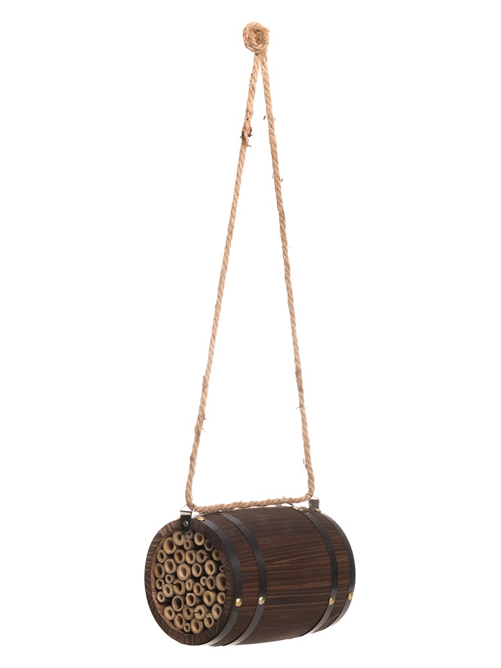 Domek w kolorze brązowym dla owadów - szer. 18 x Ø 15 cm