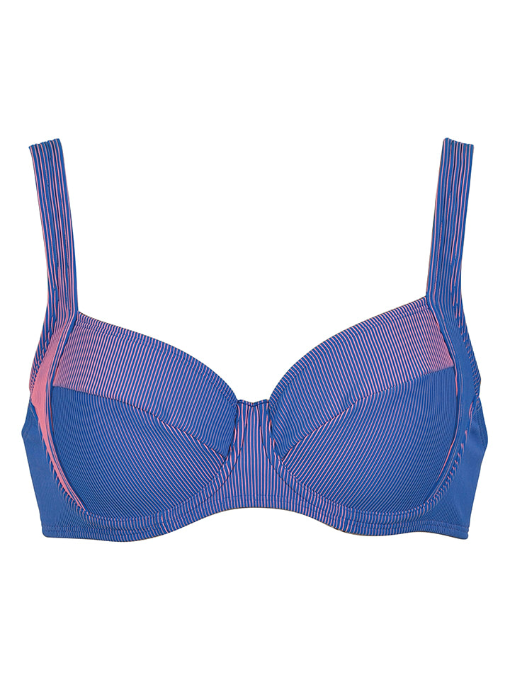 Biustonosz bikini w kolorze niebiesko-różowym