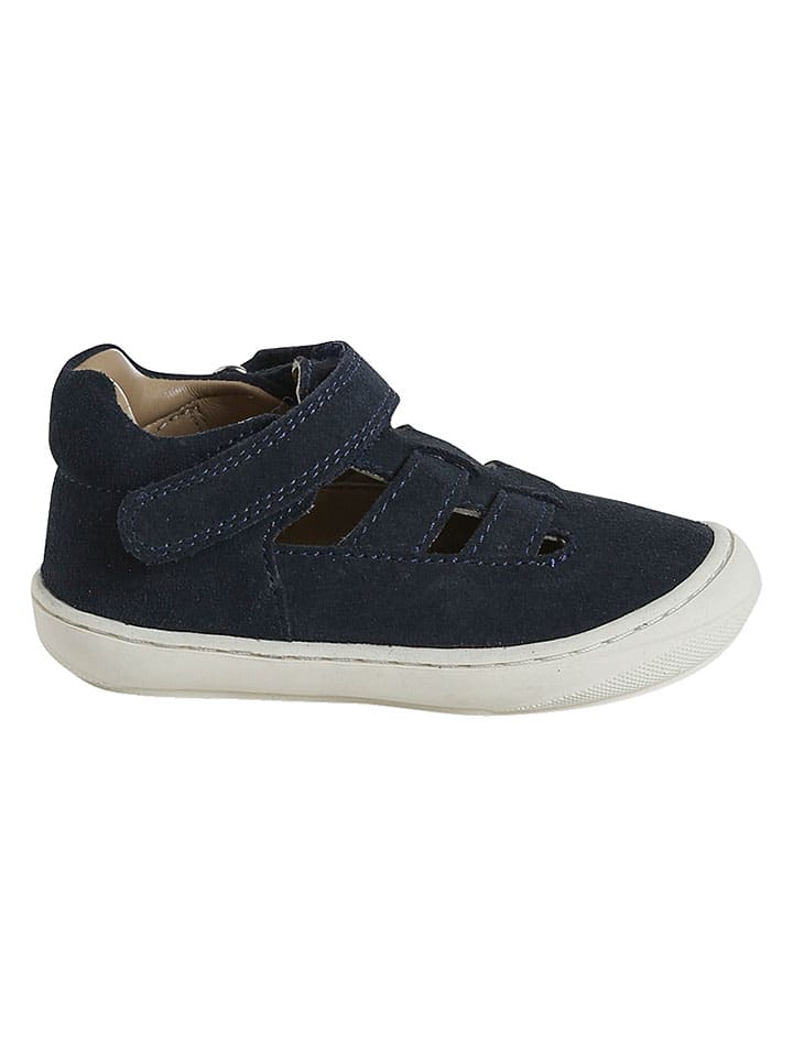 Leren loopleerschoenen donkerblauw