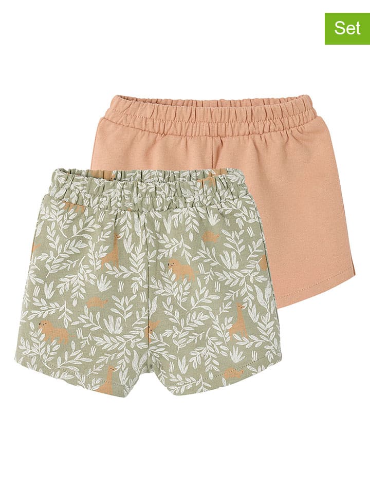 2er-Set: Shorts in Orange/ Khaki