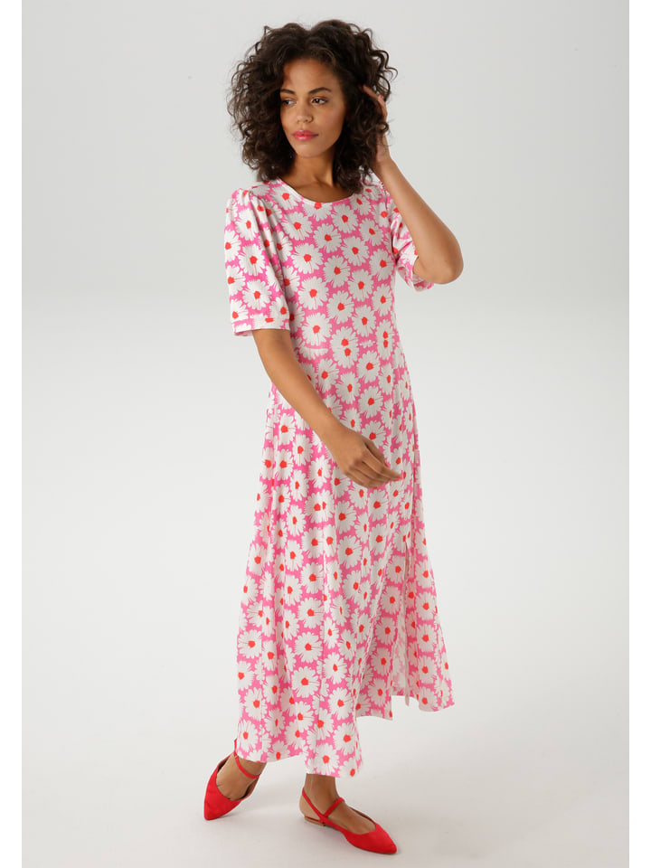 Kleid in Rosa/ Weiß