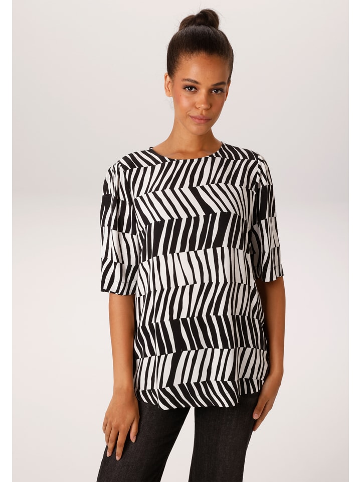 Bluse in Schwarz/ Weiß