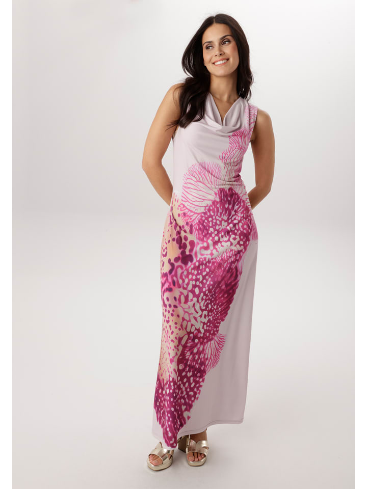 Kleid in Weiß/ Pink