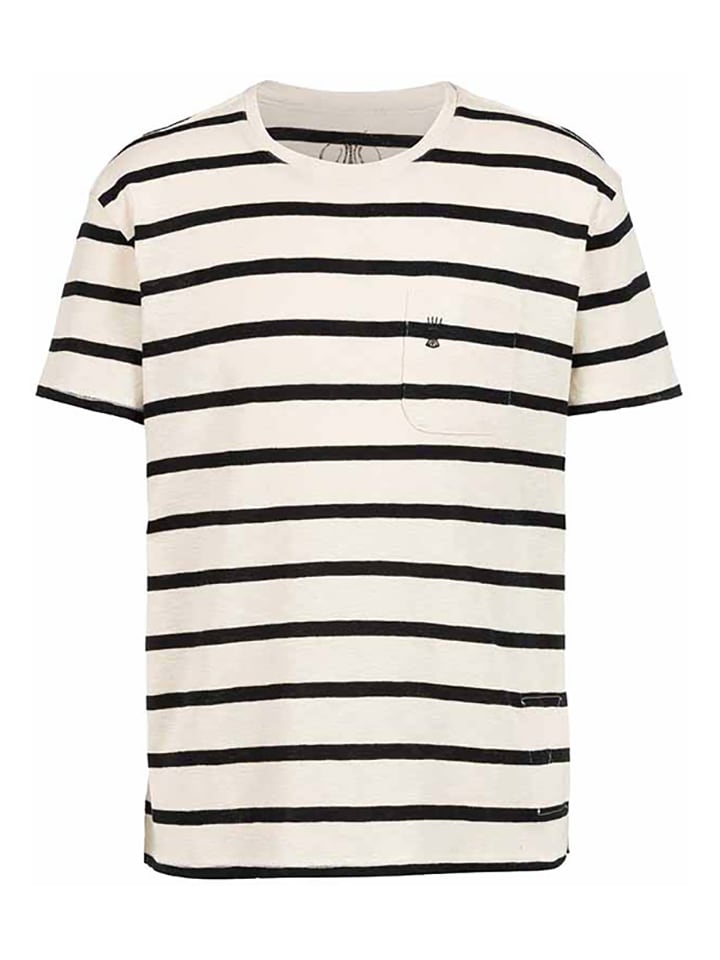 Shirt "Ronny" in Creme/ Schwarz