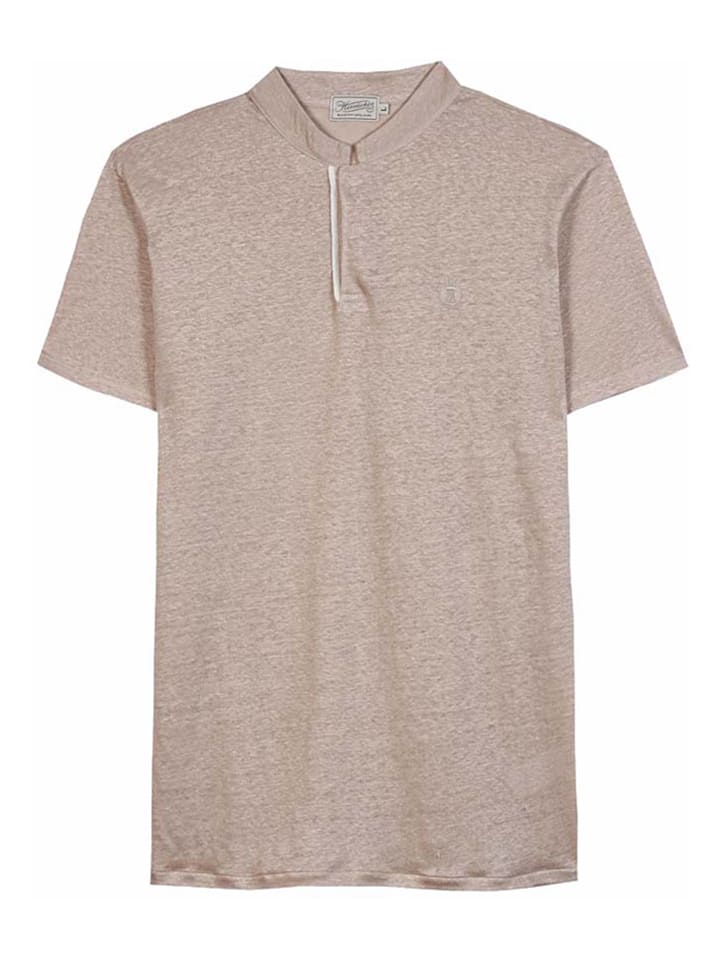 Leinen-Shirt "Scoop" in Beige