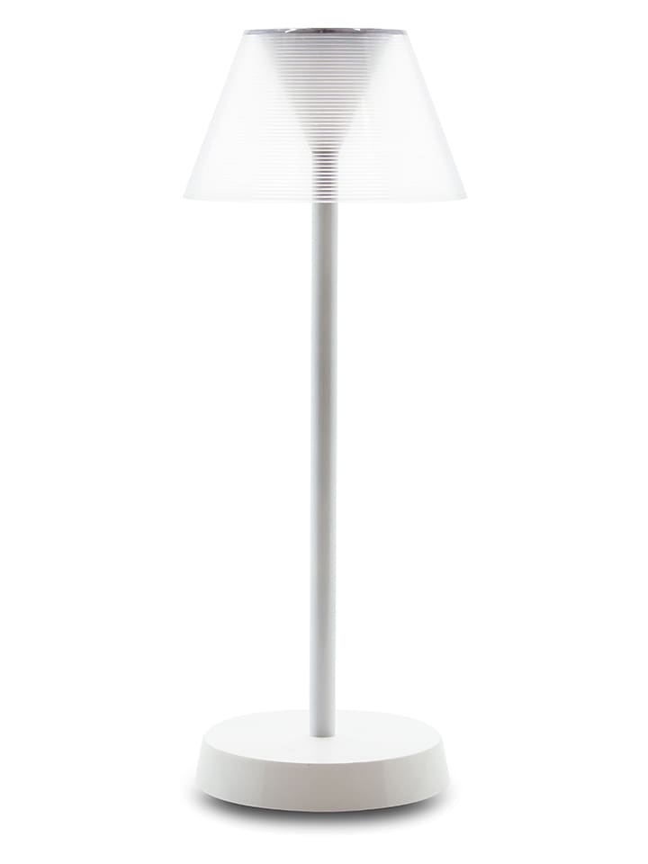 Lampa stołowa LED w kolorze białym - wys. 34 x Ø 12,5 cm