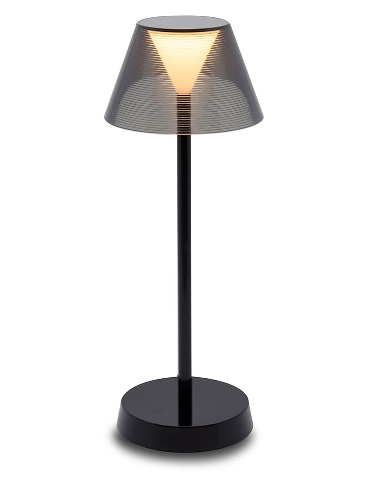 LED-Tischleuchte in Schwarz - (H)34 x Ø 12,5 cm